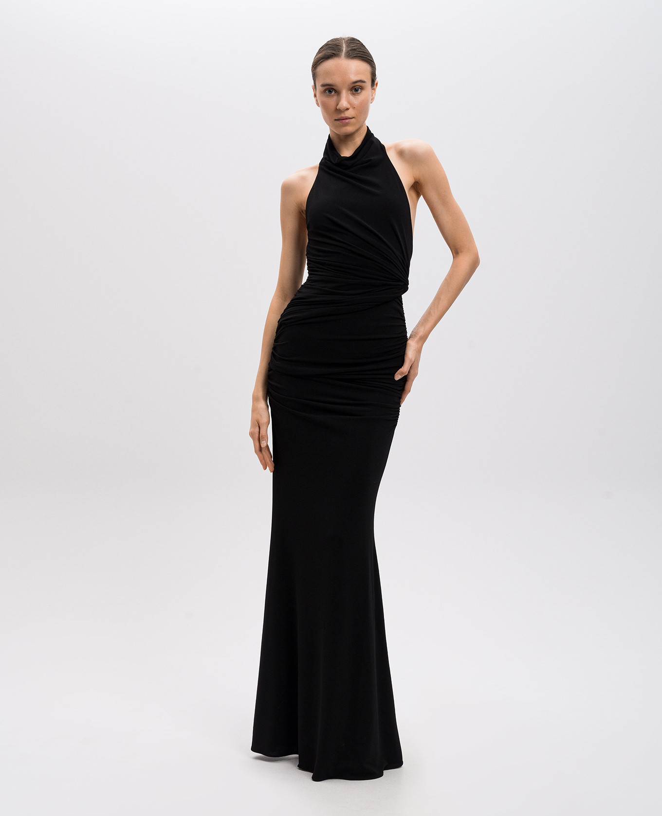 

Black Stella Open Back Maxi Dress The Andamane
