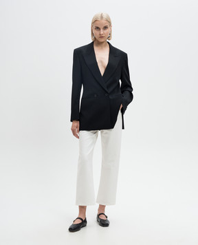 The Row Black Lumis double-breasted wool jacket 8119W3082