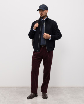 Cashmere&Whiskey Blue cashmere cardigan MU8671312341R