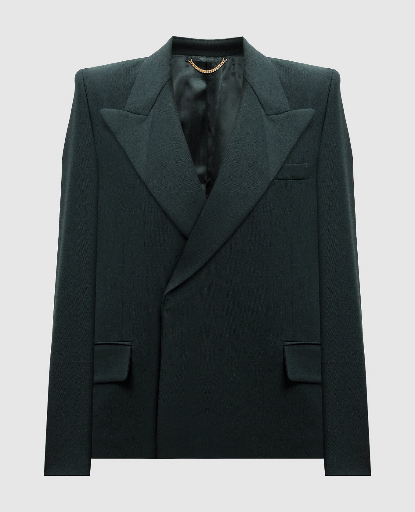 Green double-breasted jacket with wool victoria beckham