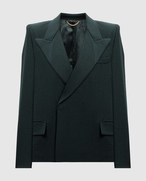 Victoria Beckham Green double-breasted jacket with wool 1424WJK005796B