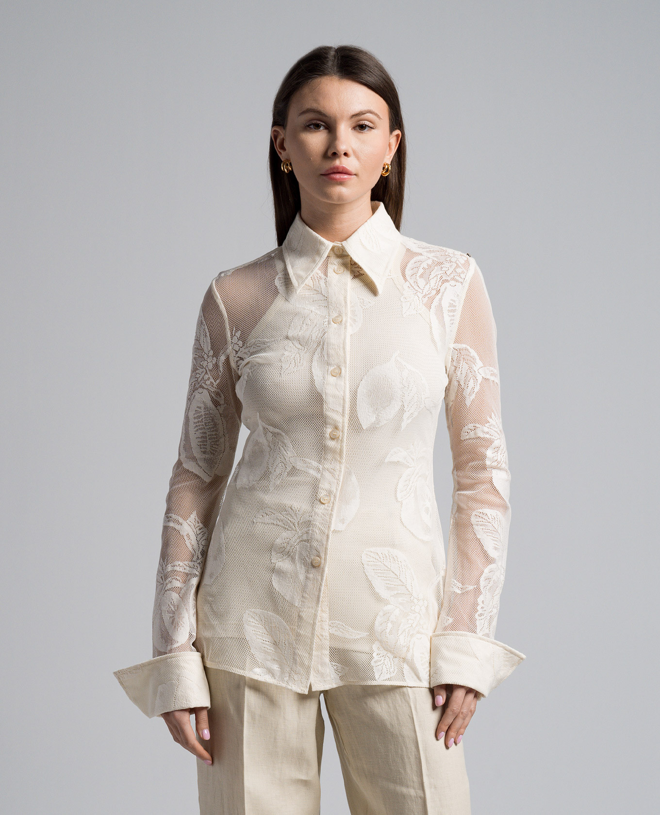 ASTI beige blouse with lace Max Mara Sportmax 3