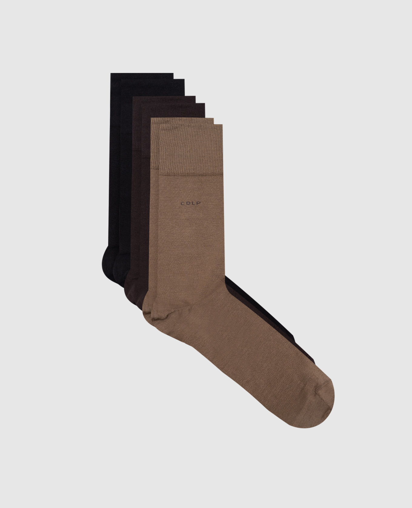 

A set of socks with a logo CDLP, White