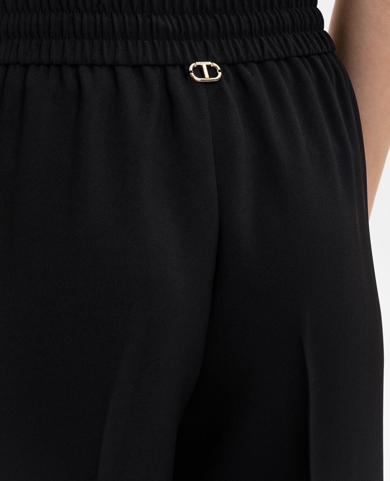 Black pants with logo Twinset 5