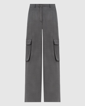 Max Mara GHIERA gray wool cargo pants GHIERA
