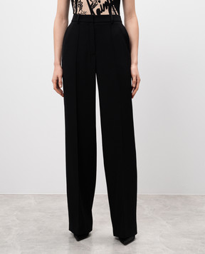 Balmain Black pants made of wool EF1PO160WC09