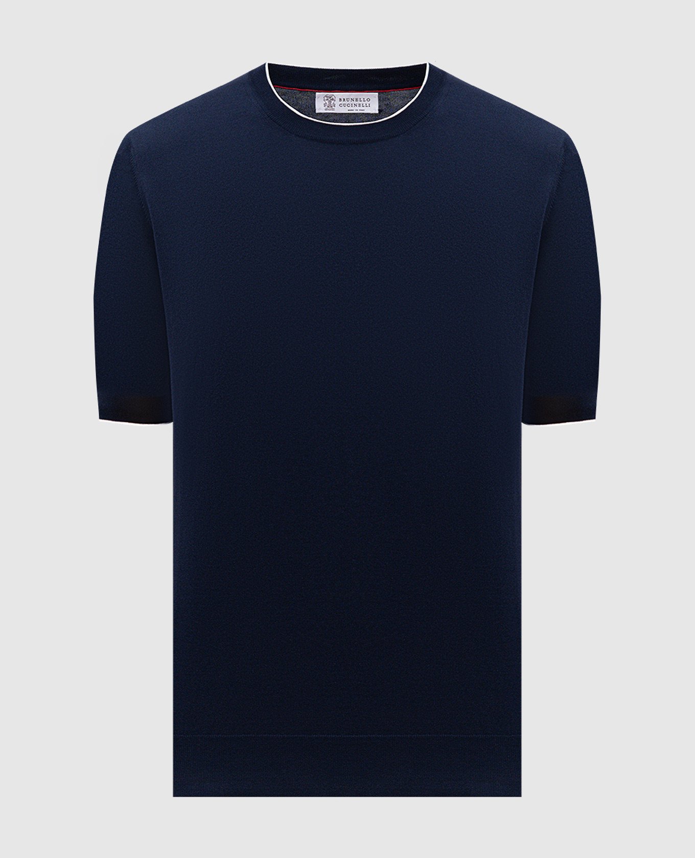 

Blue T-shirt with contrast trim Brunello Cucinelli
