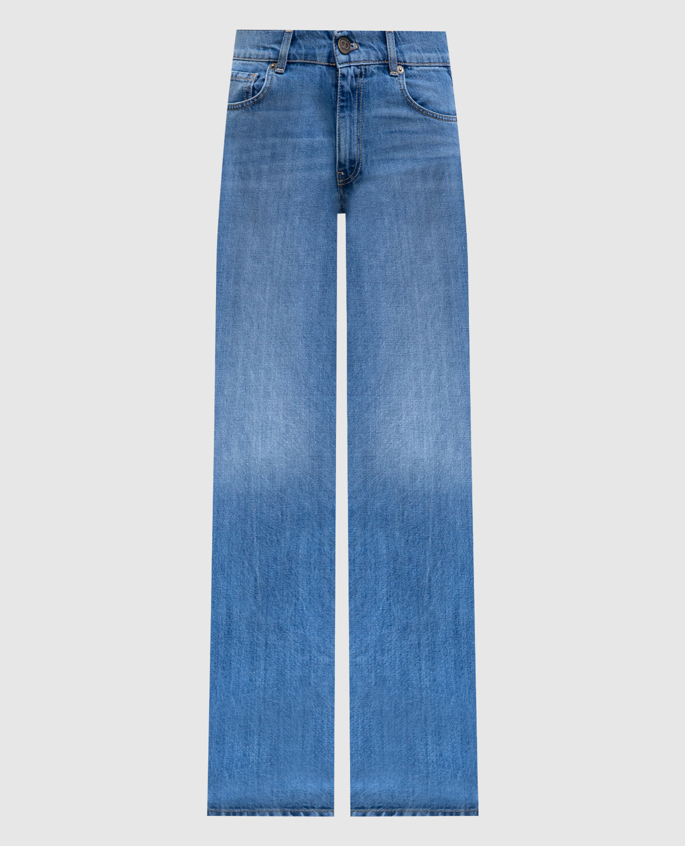 Blue jeans with logo patch Twinset