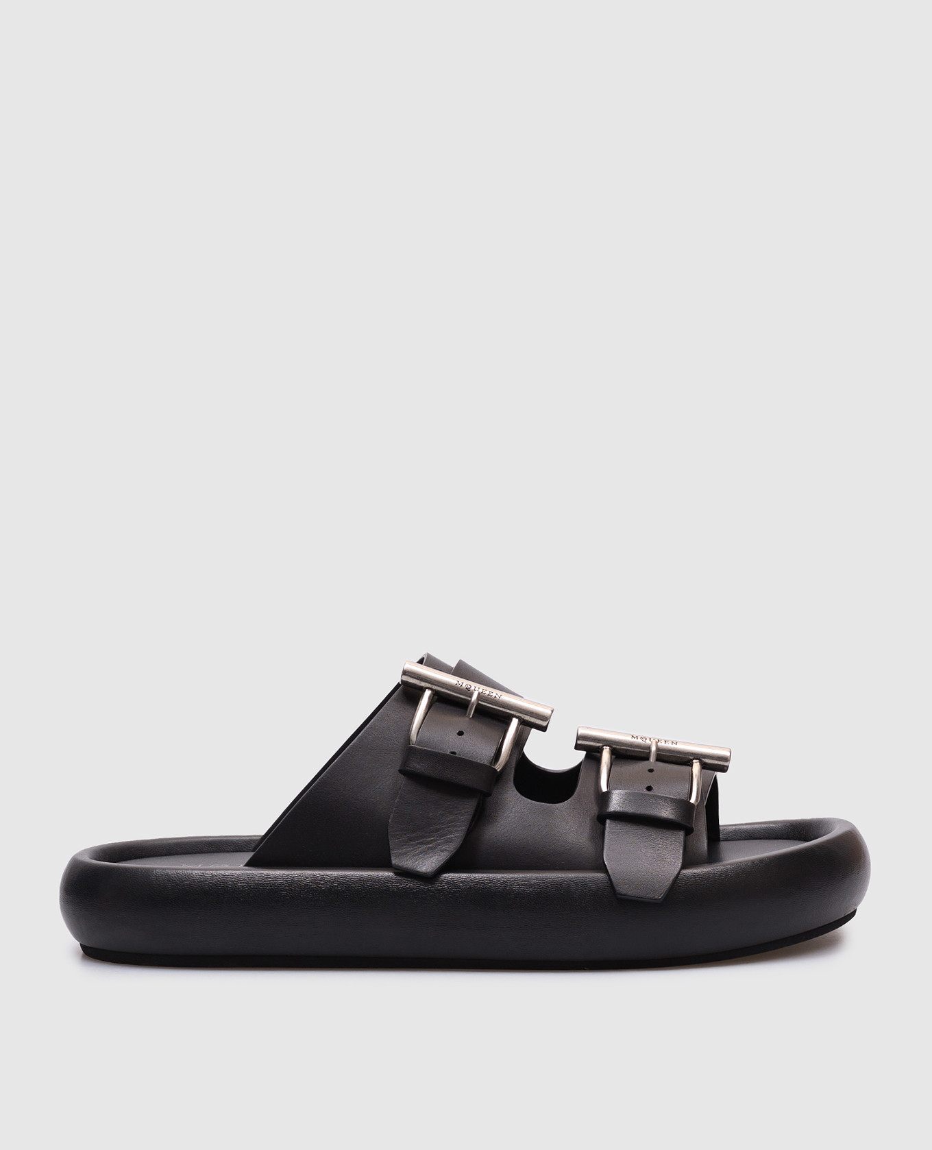 

Black leather flip-flops Alexander McQueen