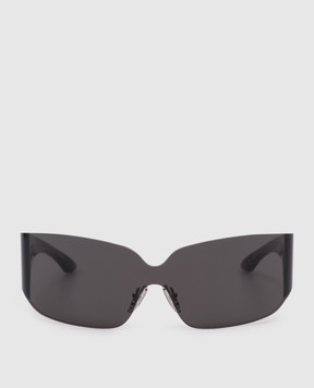 Balenciaga Black Mono Square Sunglasses 830307T0003w