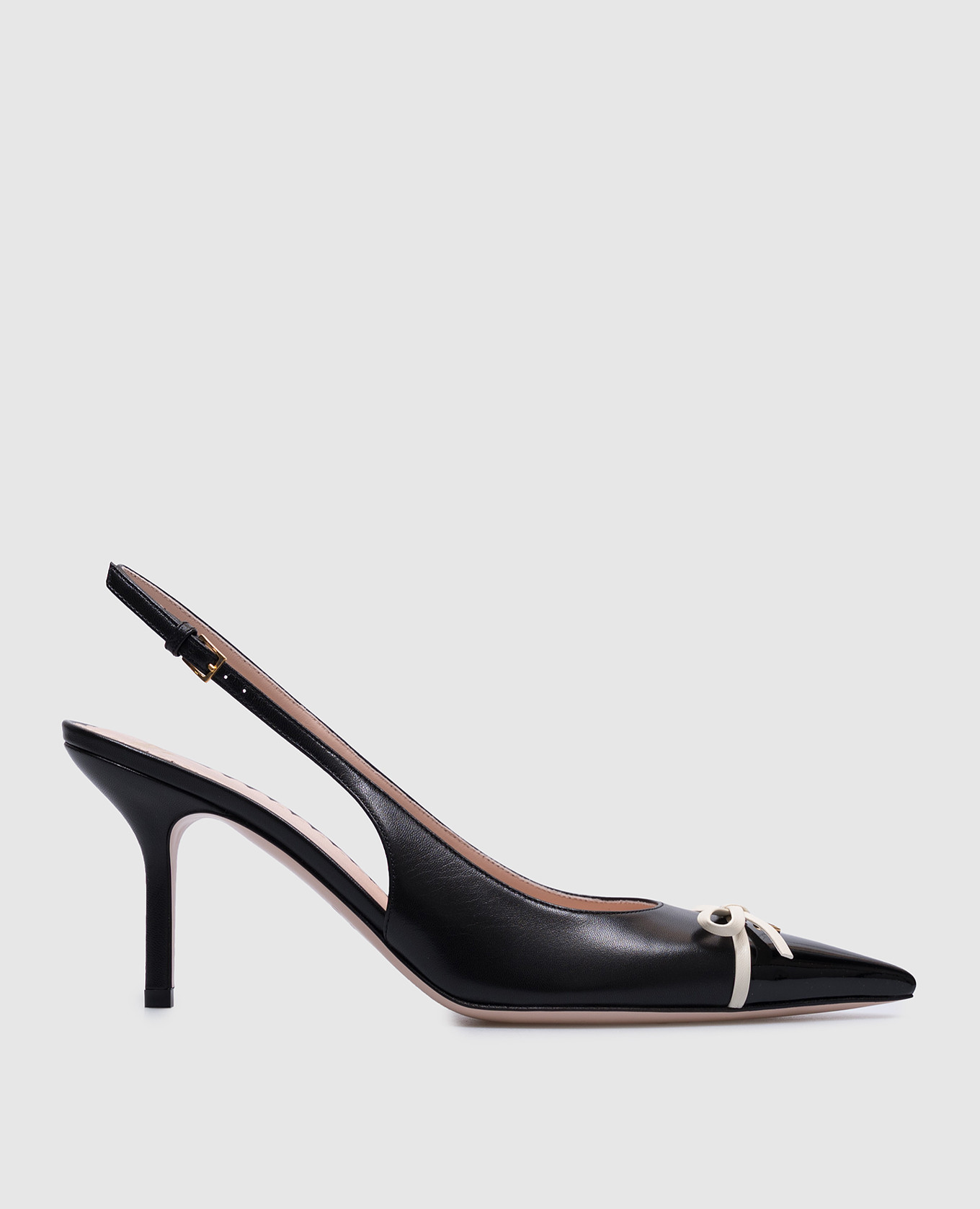 Black leather sandals with logo emblem Valentino