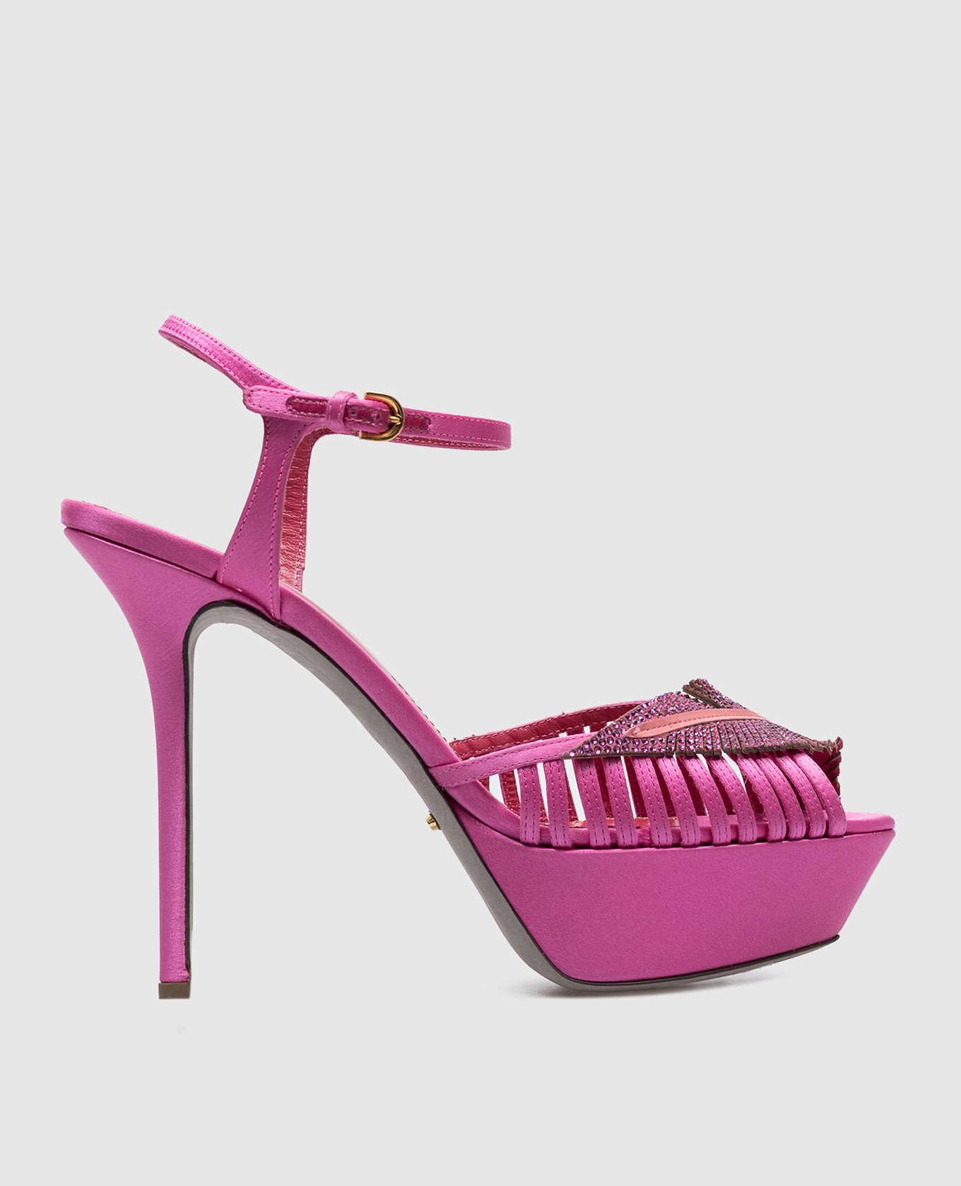 Reducere Sergio Rossi Pink sandals with crystals