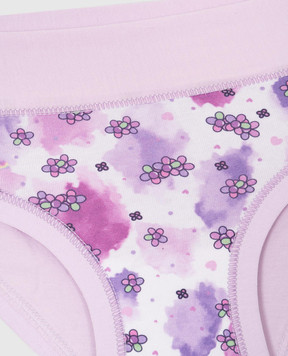 RiminiVeste Emy Bimba children's purple panties with a floral print B2825