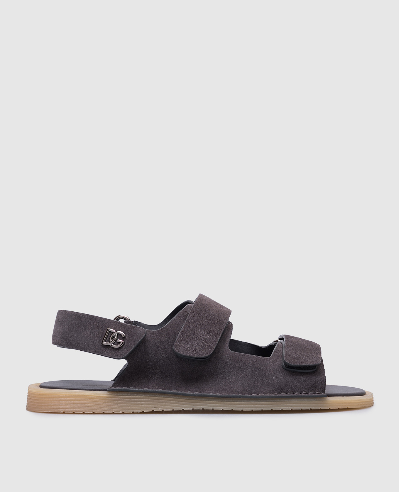 

Grey suede sandals with logo Dolce&Gabbana