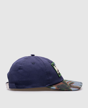 Vilebrequin Palm offspring blue cap with logo CLLC9033