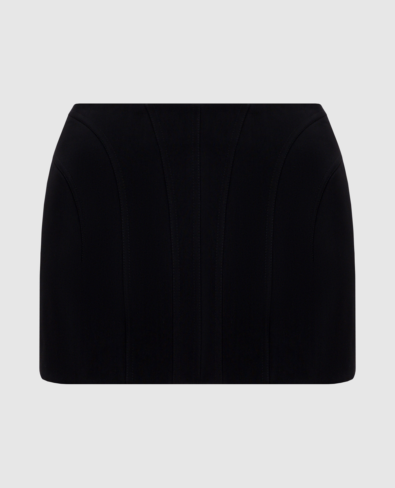 Black mini skirt with wool Thierry Mugler
