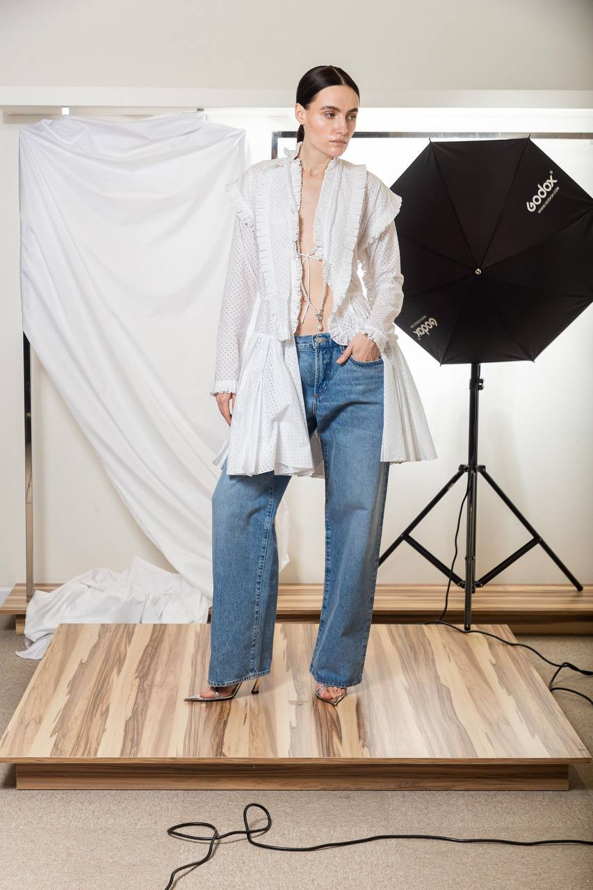 

Blue jeans with a distressed effect AGOLDE, Light blue