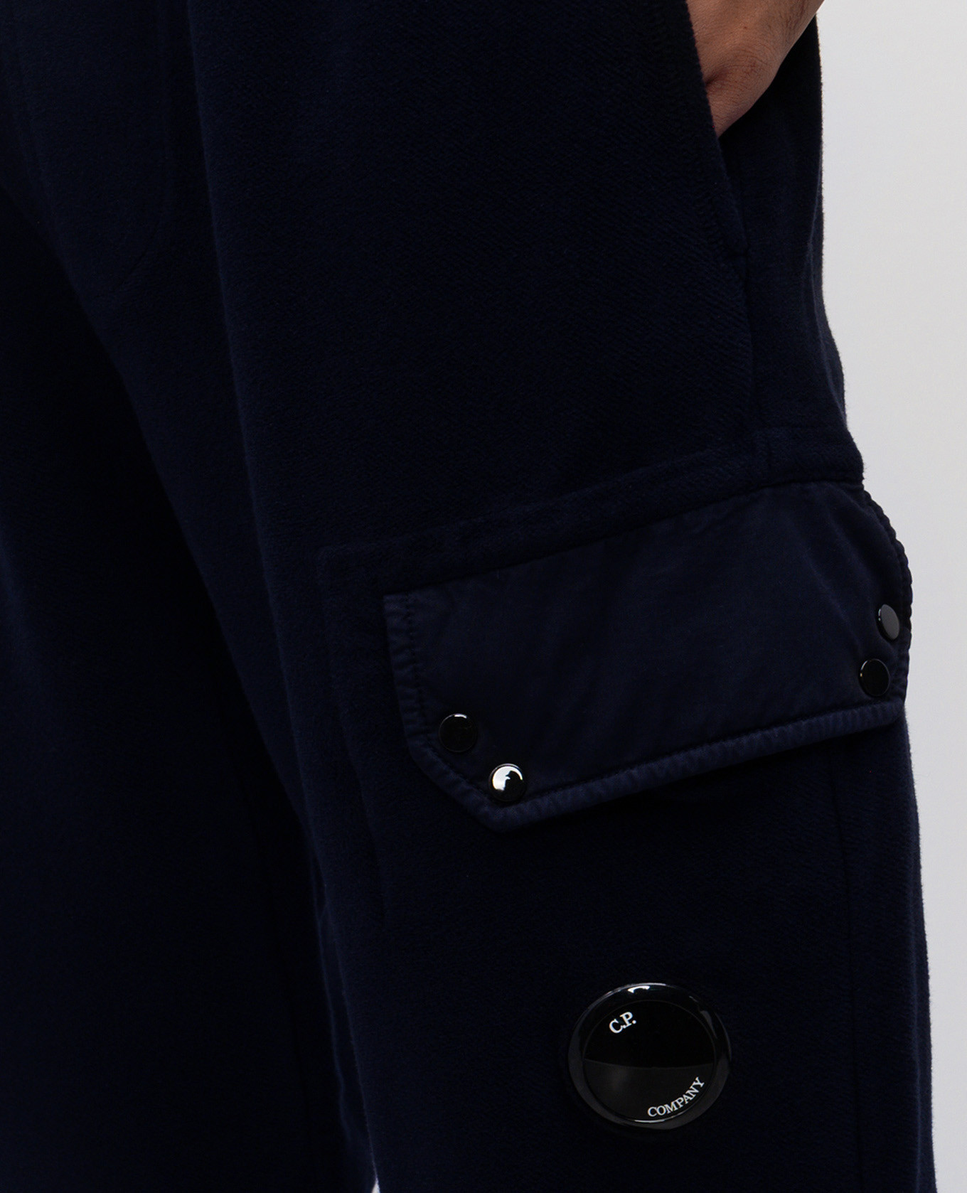 Blue joggers with logo patch C.P. Company 5