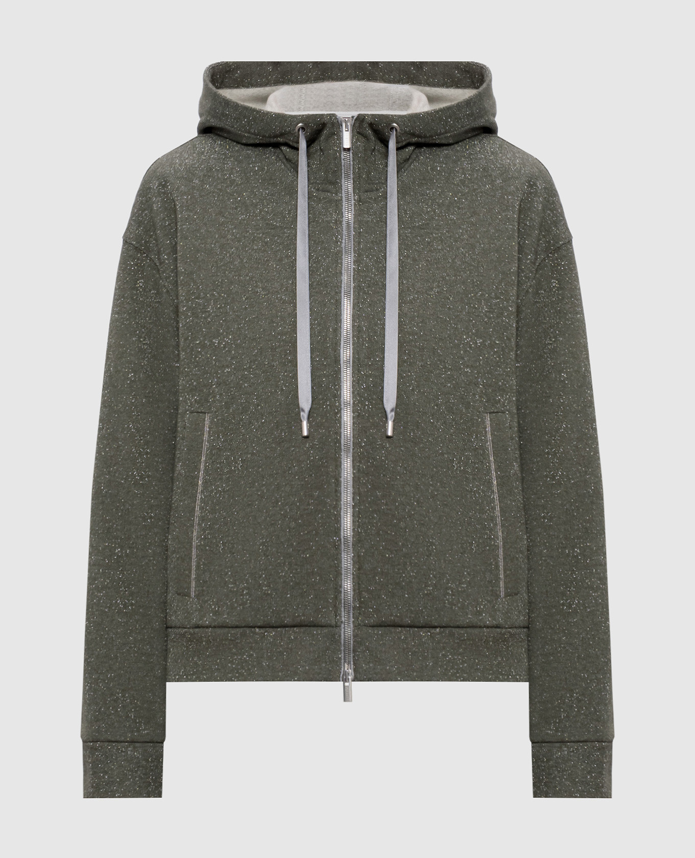 

Khaki insulated sports jacket with lurex Peserico