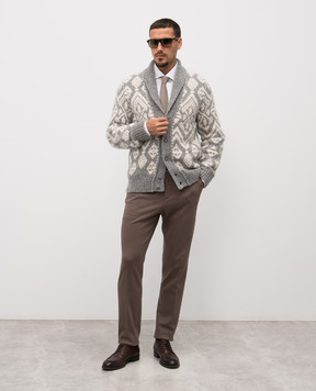 Peserico White cardigan with alpaca wool pattern R59431F039249A