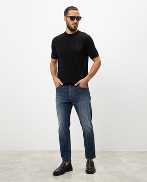 Dolce&Gabbana Black T-shirt made of cashmere GXX59ZJAWXR