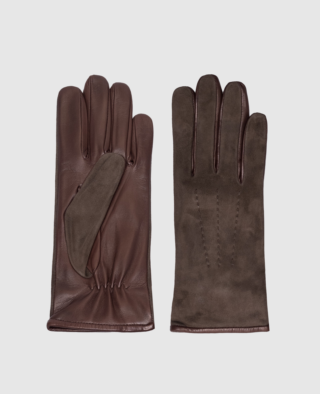 

Brown leather gloves Sermoneta Gloves