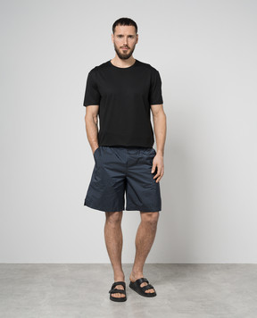 Vetements Blue shorts in a stripe with a logo UE64SS400BW