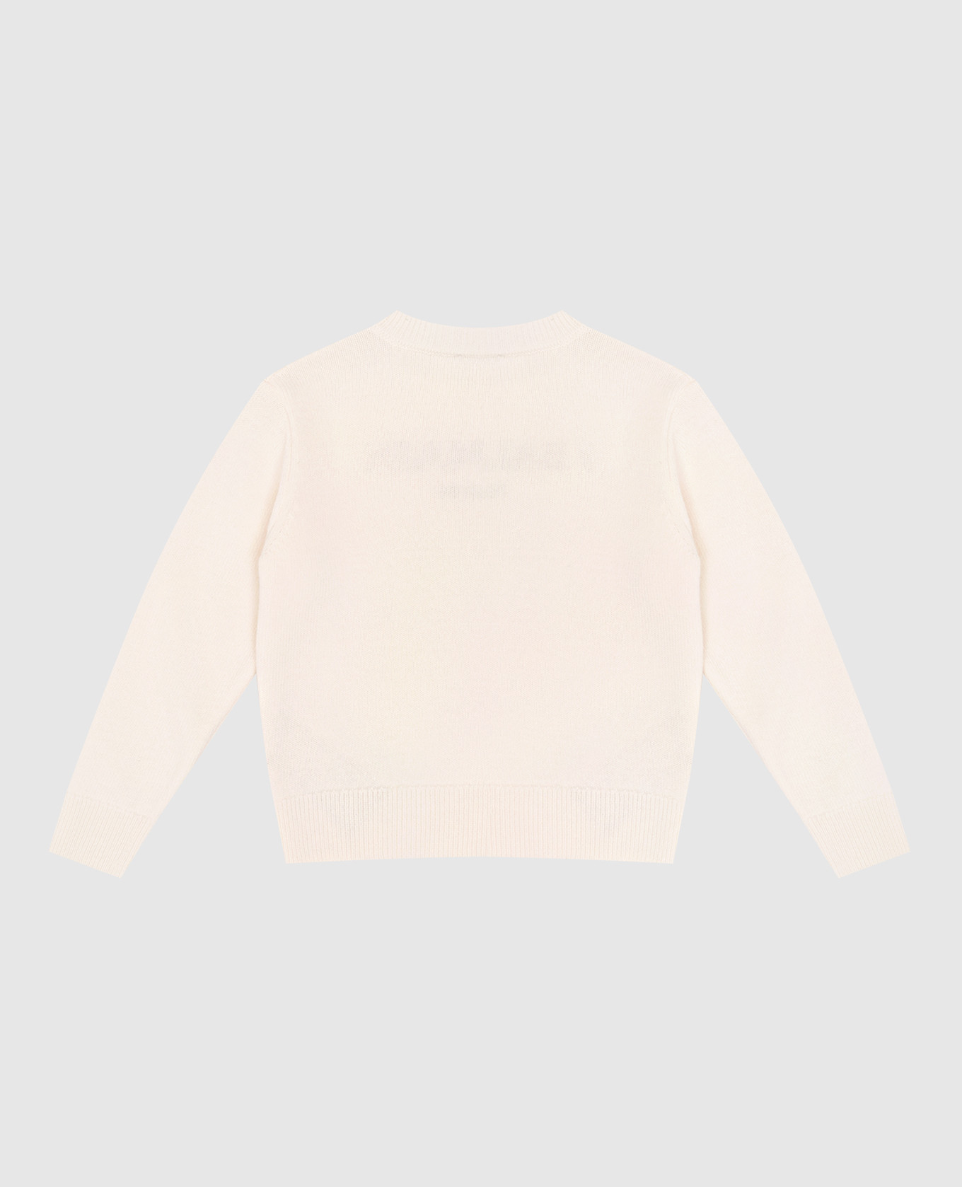 Children's beige wool and cashmere sweater with logo Balmain 2