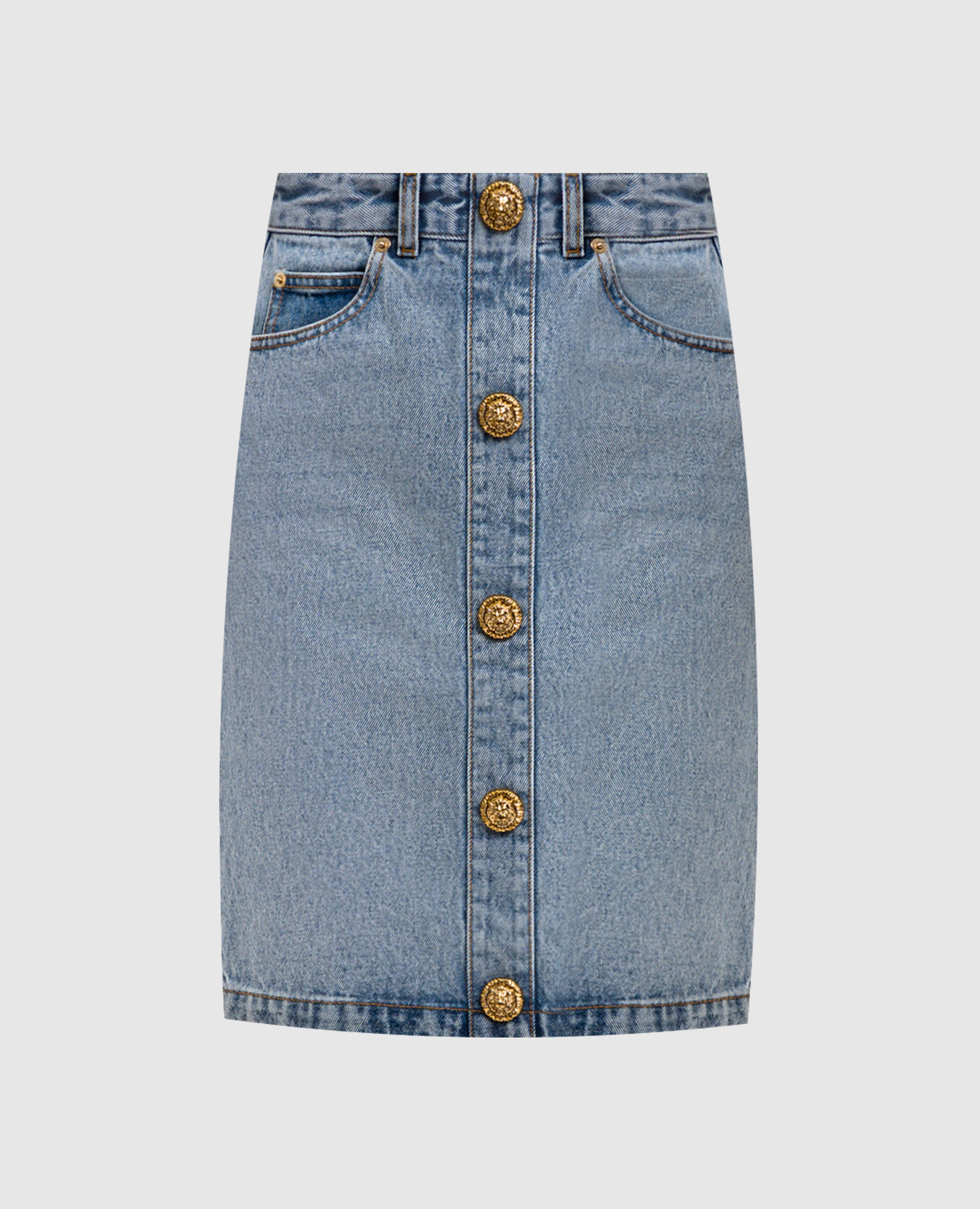 

Blue denim skirt Balmain, Light blue