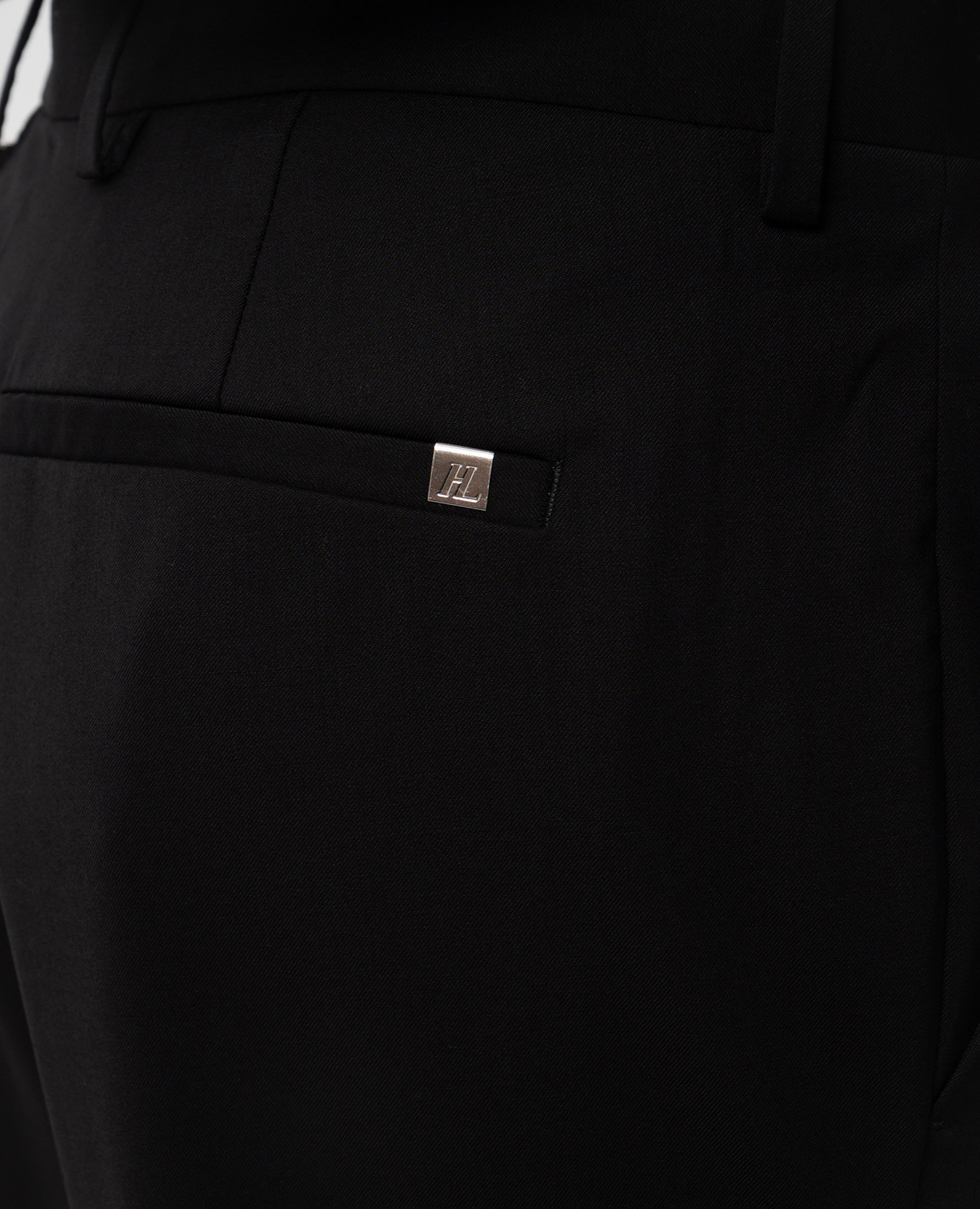Black wool trousers with logo Helmut Lang 5