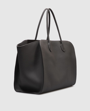 The Row Marlo grey leather tote bag W1773L133