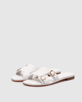 Santoni White leather flip-flops WHPF70071HA1TLGA