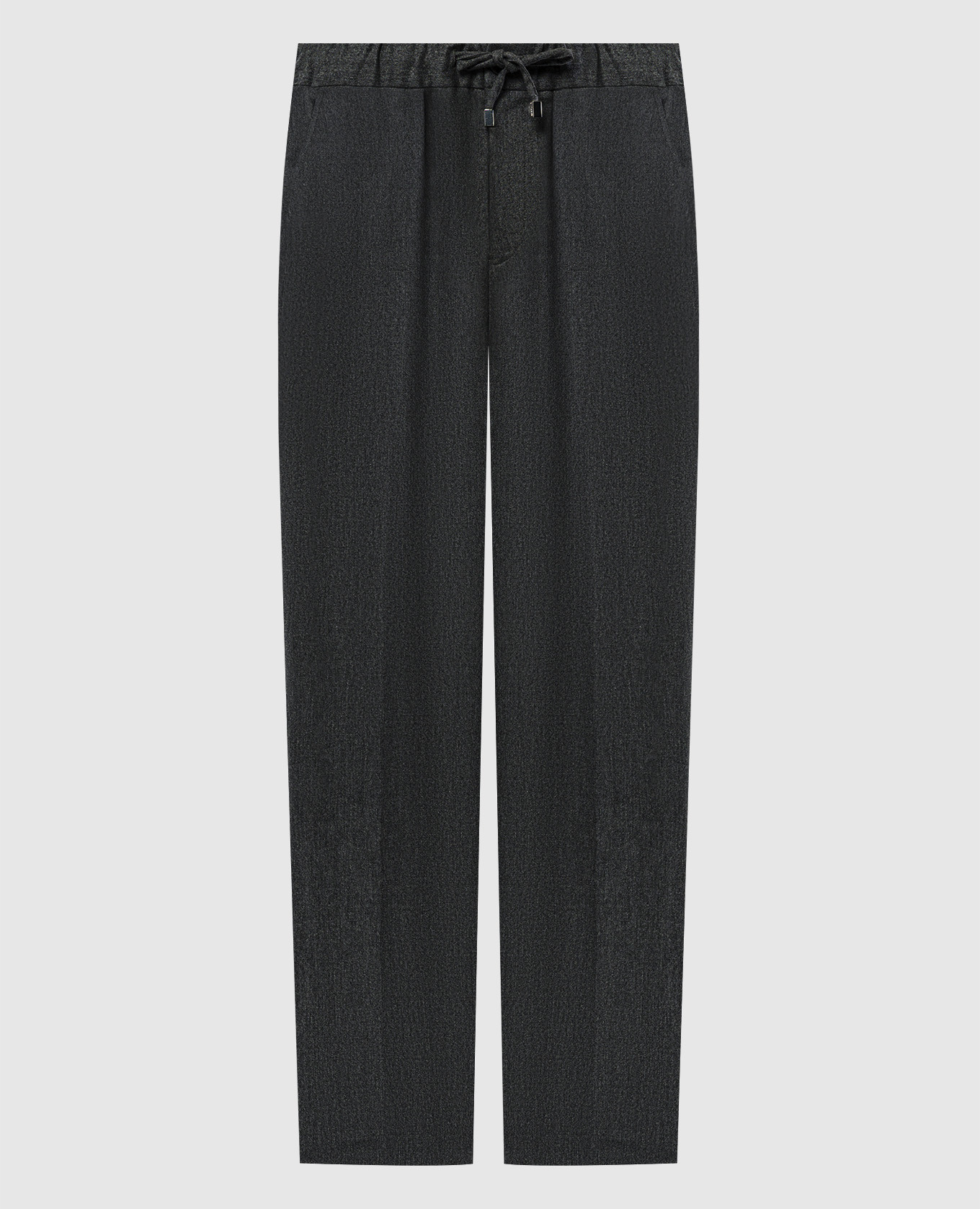 

Gray wool trousers with logo engraving Enrico Mandelli, Grey