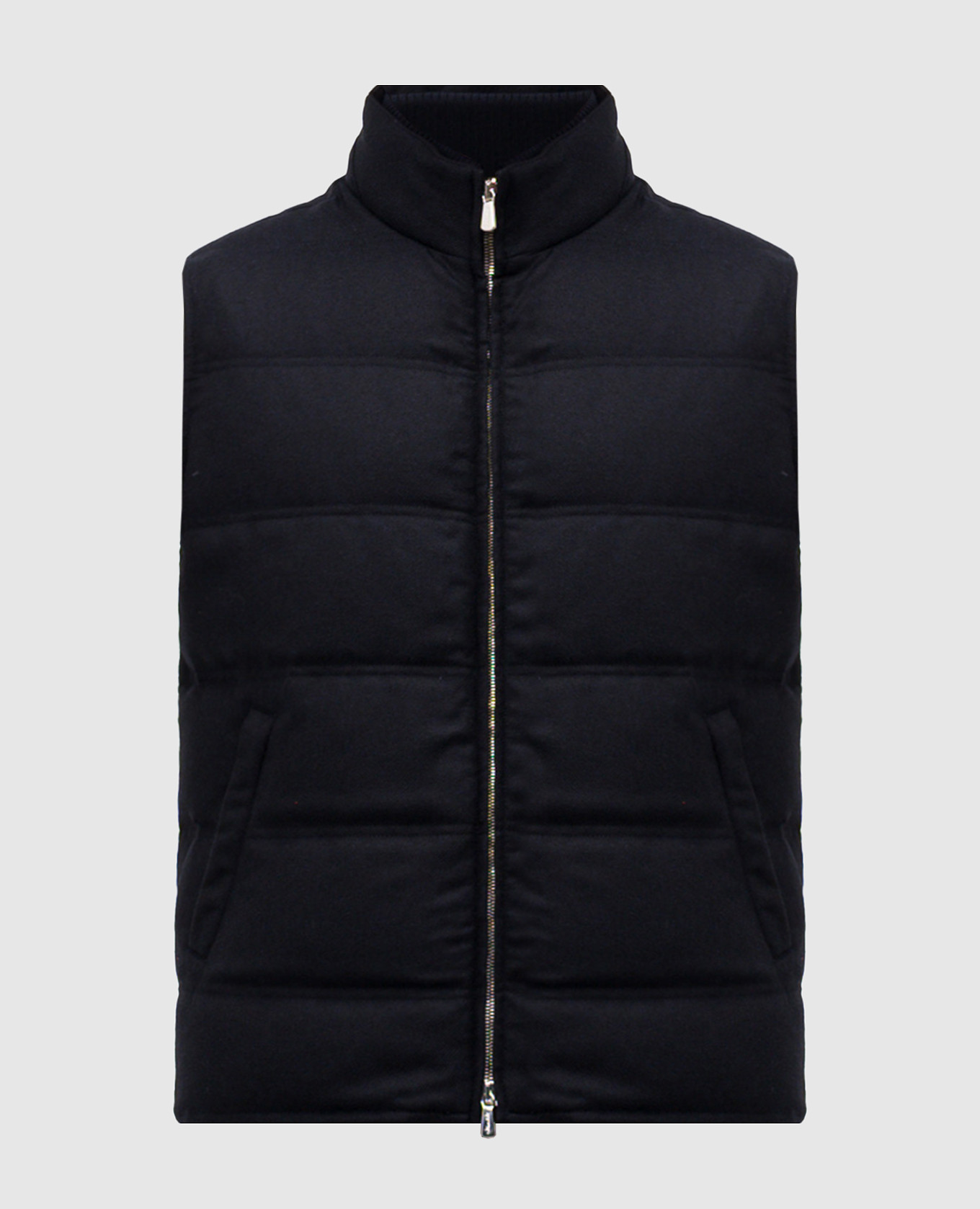 

Blue wool and cashmere down vest Enrico Mandelli