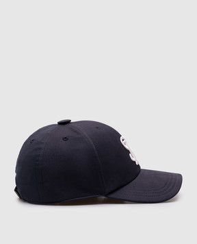 Stefano Ricci Blue cap with embroidered monogram logo MCV520020FCTC800