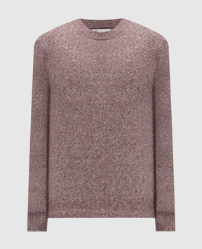 Brunello Cucinelli Burgundy melange jumper with wool MSO706800