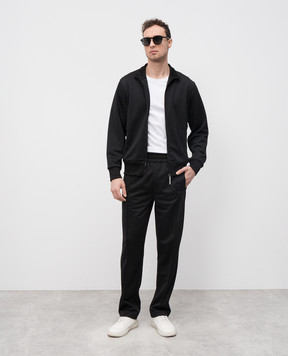 Palm Angels Black sports jacket with logo print PMBD089S25FAB001