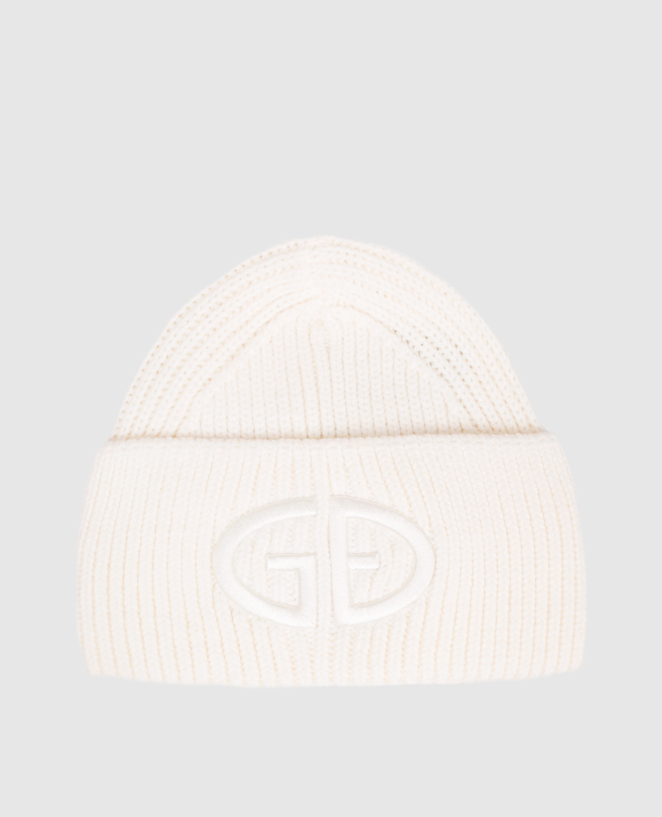 White VALERIE hat with GB embroidery Goldbergh