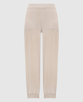 Peserico Beige pants with lurex S94098F14G9173