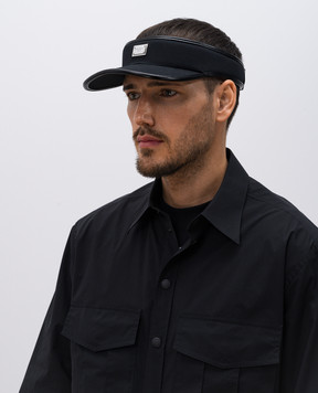 Dolce&Gabbana Black visor with logo GH910AFUFL3