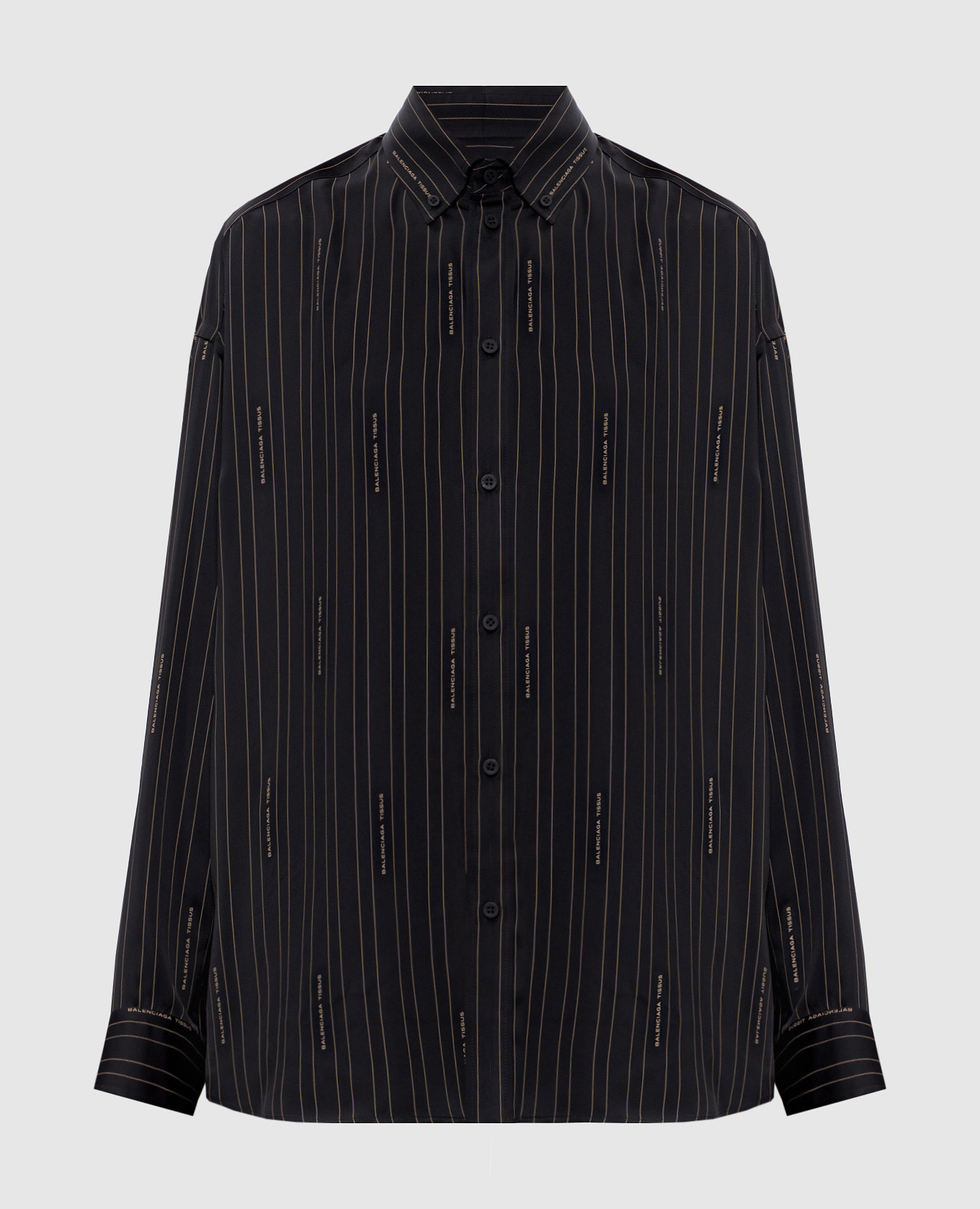 

Black striped blouse with logo print Balenciaga