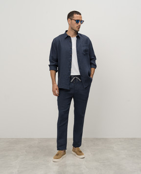 Cashmere&Whiskey Blue linen shirt 3319