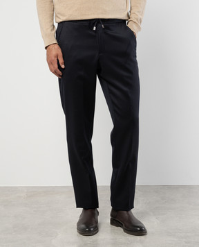 Enrico Mandelli Blue pants made of wool GYMP025436