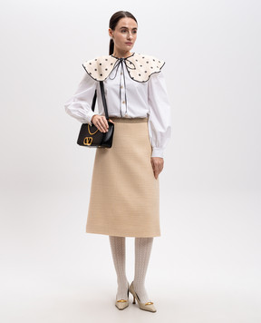 Valentino White blouse with an accent collar 6B3AB7B35A6