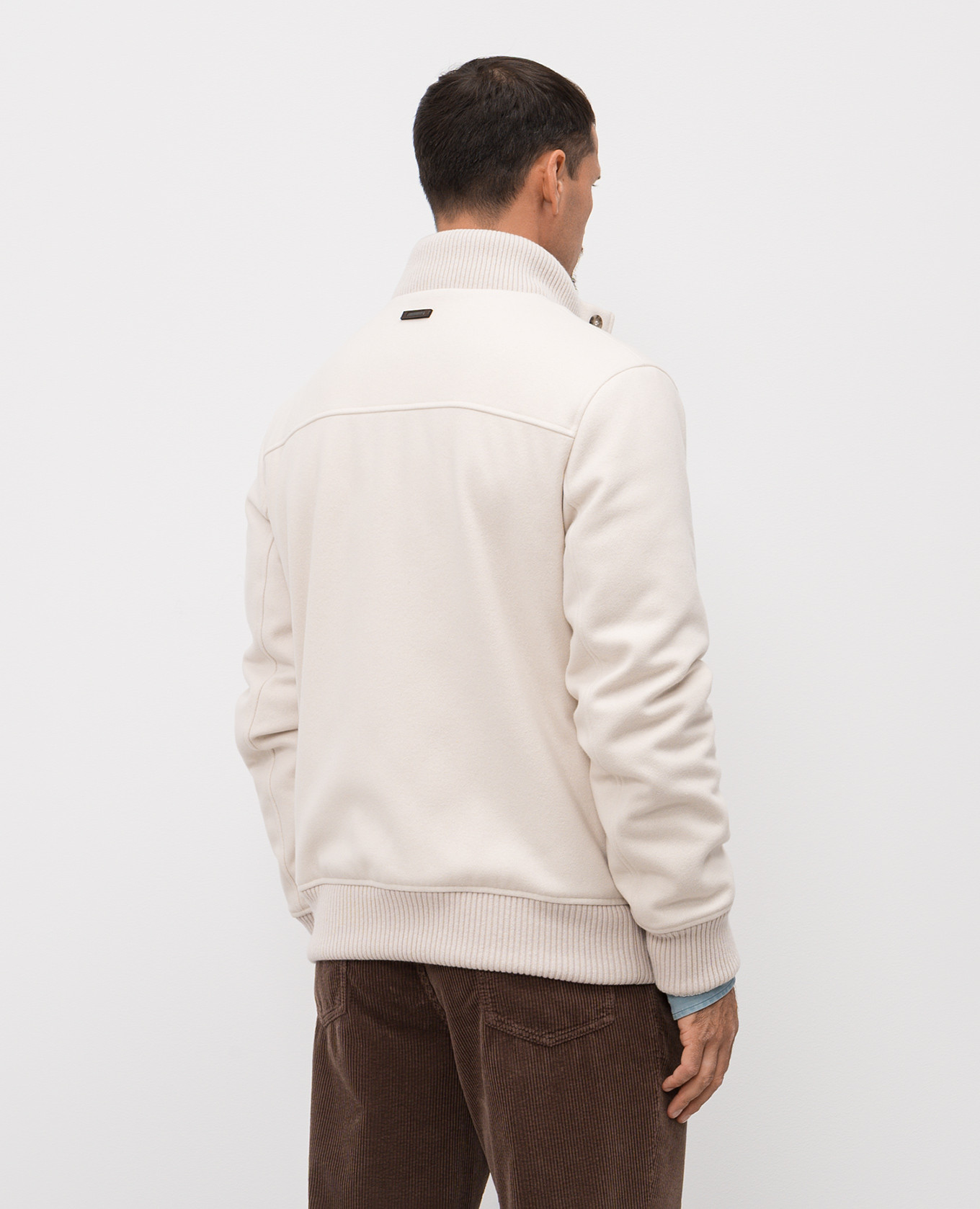 

Beige wool jacket with logo Peserico
