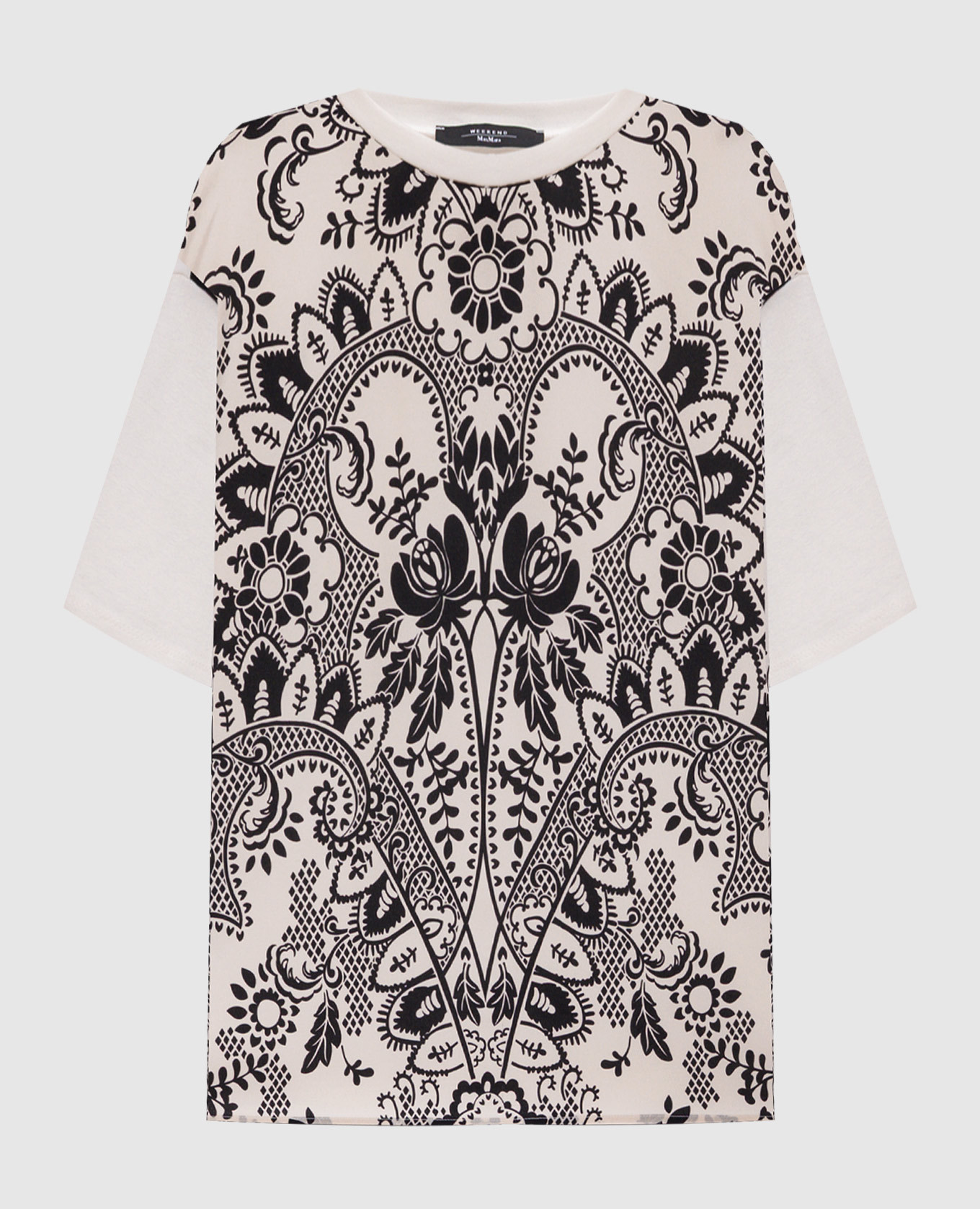 

Beige PAMPAS T-shirt with silk Max Mara Weekend