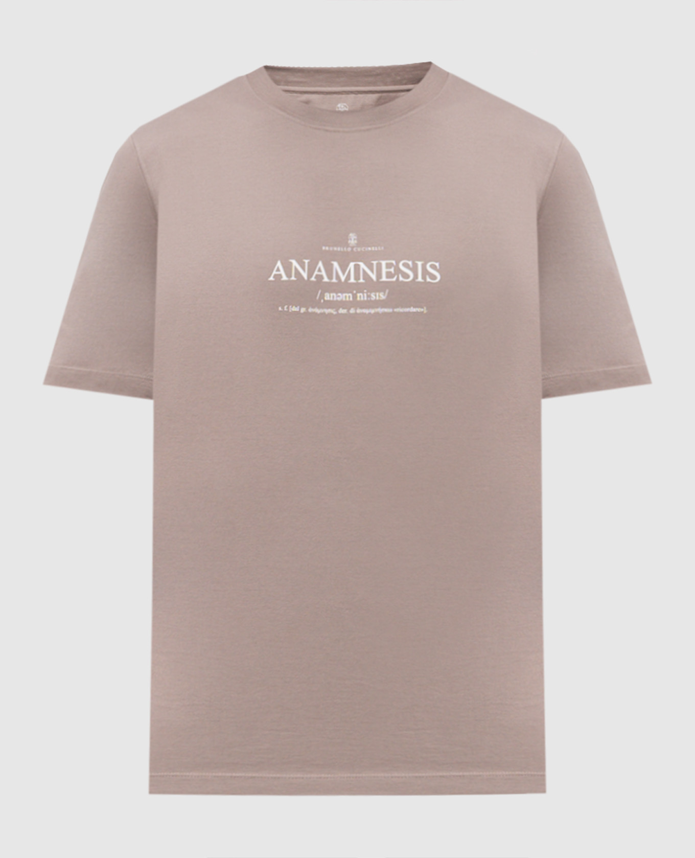 

Black T-shirt with print Brunello Cucinelli, Beige