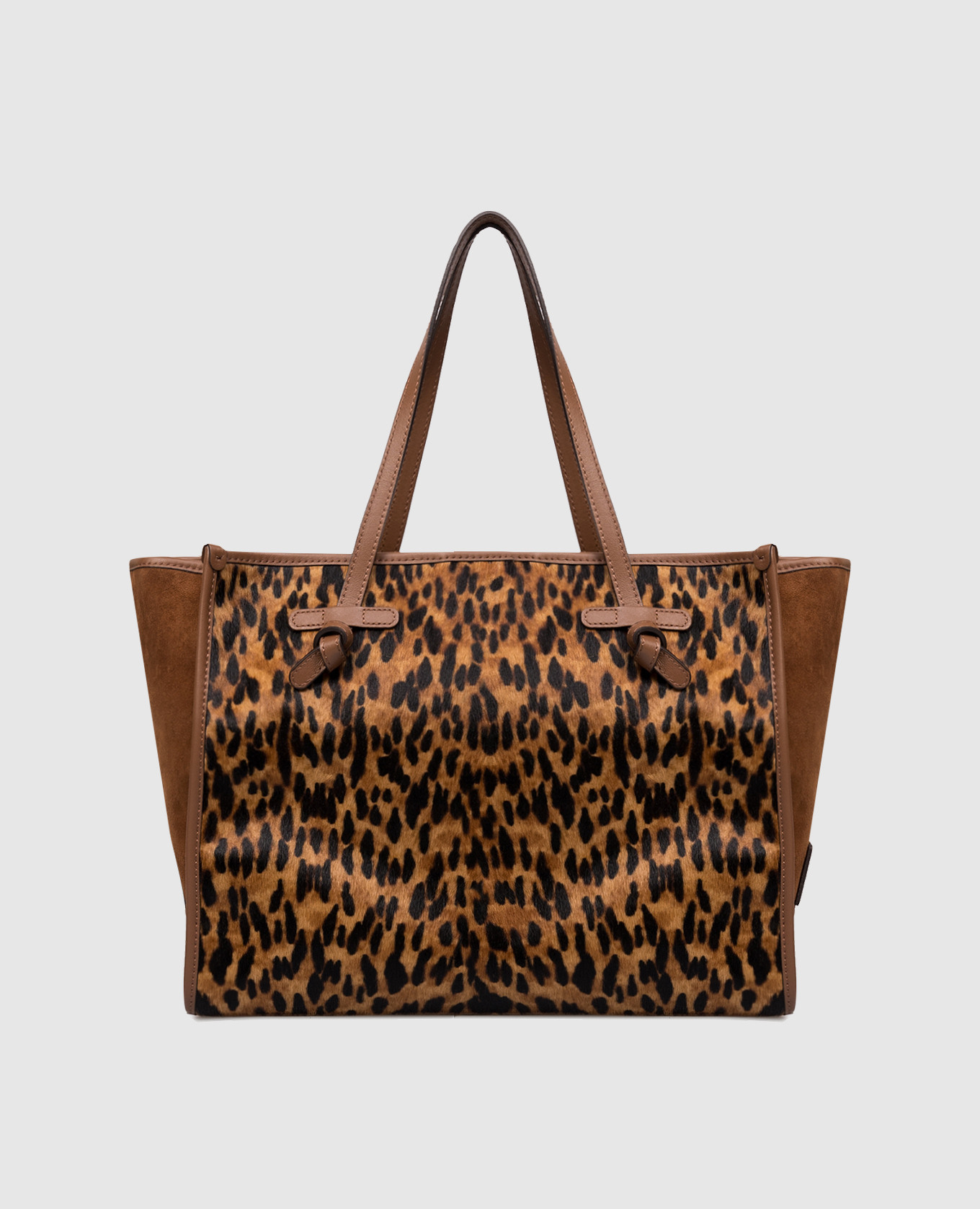 

MARCELLA brown suede tote bag in animal print Gianni Chiarini