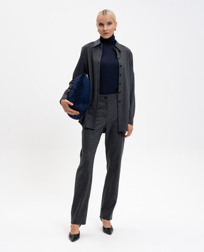 John Smedley Blue CATKIN merino wool golf shirt CATKIN