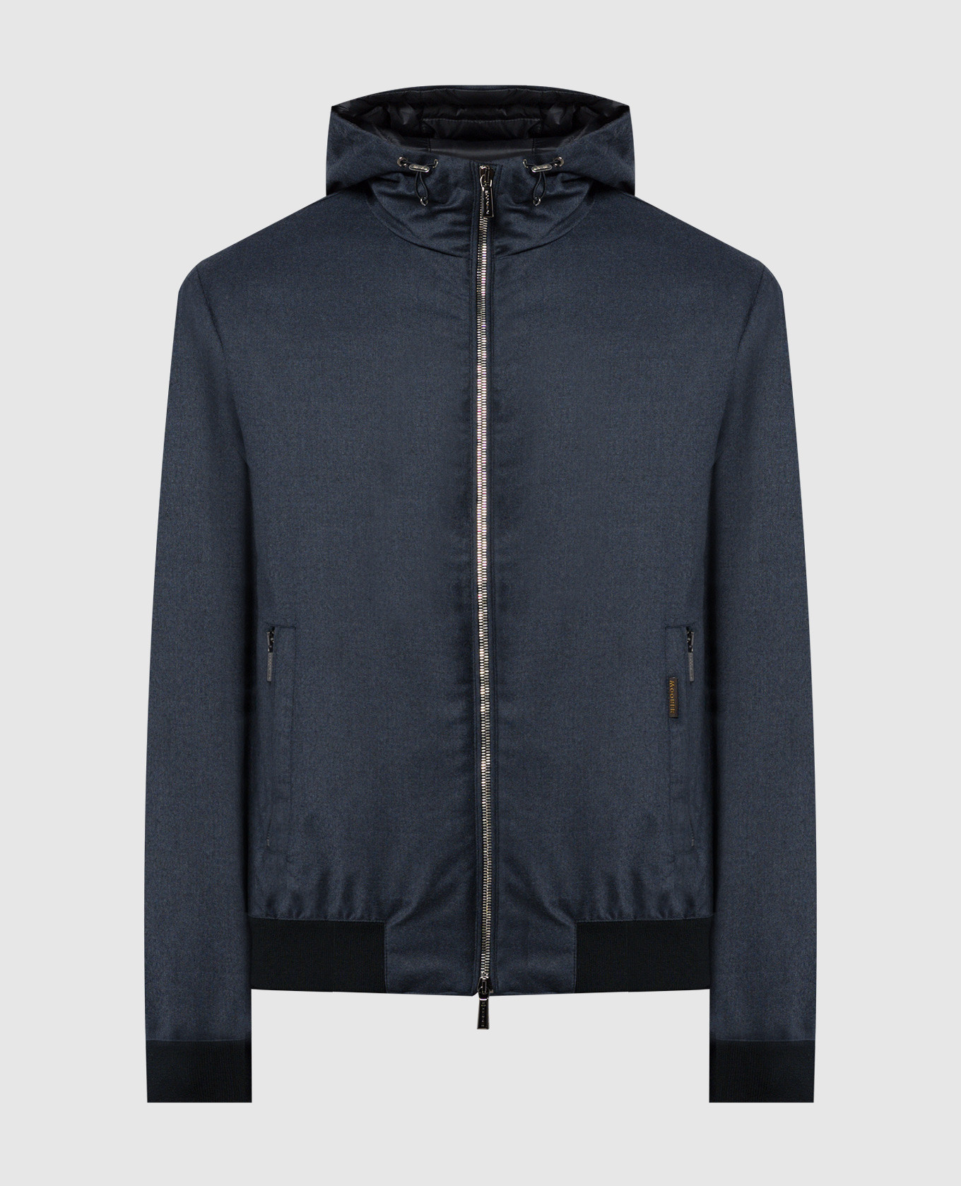 

Blue down jacket made of wool and cashmere MooRER
